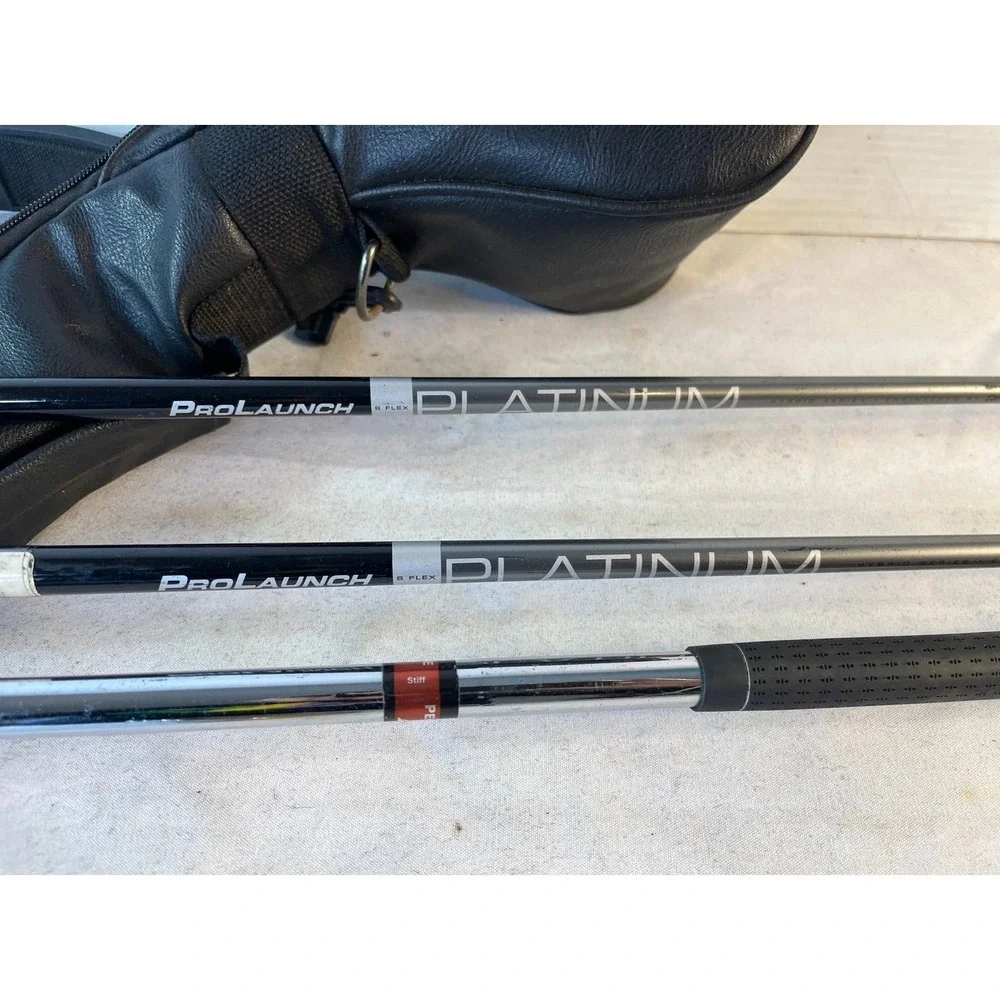 Adams Golf Idea Hybrid Iron Set Mens RH 4-9 Iron Stiff Flex + Caddy Travel Bag